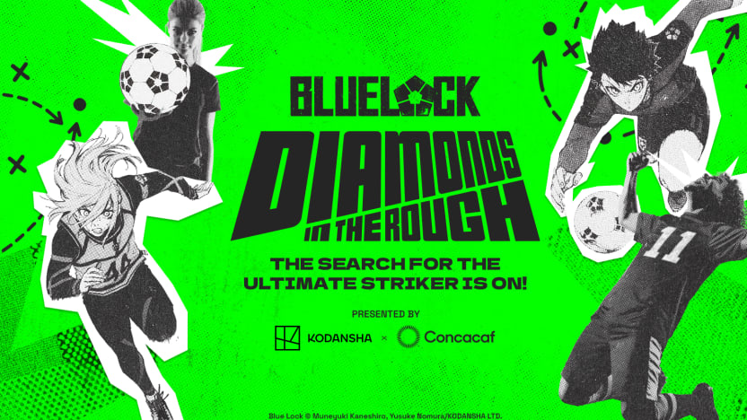 Concacaf x Blue Lock "Diamonds in the Rough" competition key art